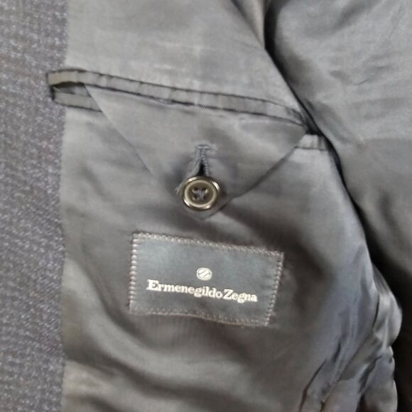 Ermenegildo Zegna Italian Blue Wool//Cashmere/Silk Blazer US 40R Quiet Luxury - Picture 7 of 16